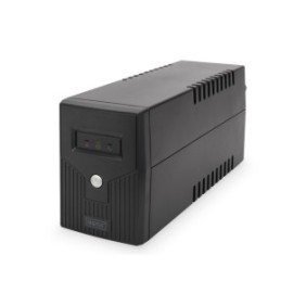 UPS, Digitus, Linea/Inerattivo LED 600VA/360W 1x12V/7Ah AVR 2xSchuko USB RJ11, nero