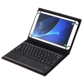Cover universale con tastiera bluetooth removibile e touchpad per tablet 9 - 10,5 pollici Android, Windows, nero, HOPE R