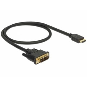 Cavo di collegamento bidirezionale, Delock, sì HDMI a DVI 24+1 0,5 m, nero