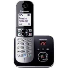 Telefono cordless Panasonic DECT KX-TG6821FXB, ID chiamante, Nero