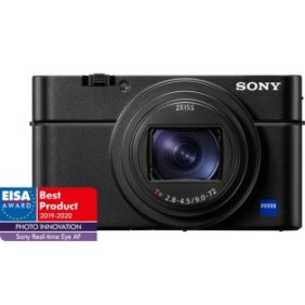 Fotocamera digitale Sony Cyber-Shot DSC-RX100VII, 20,2 MP, 4K HDR, sensore da 1 pollice, obiettivo ZEISS 24-200 mm, schermo ribaltabile, Nero