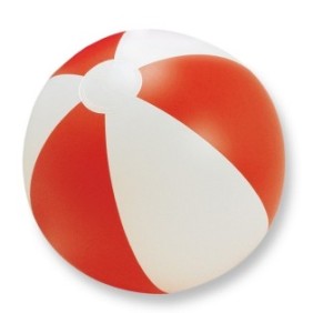 Pallone da spiaggia gonfiabile, Everestus, EGB054, pvc, rosso