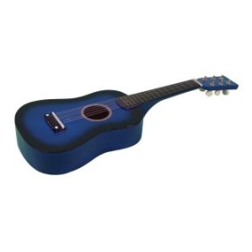 Mini chitarra per bambini, colore blu, 6 corde, lunga 58 cm