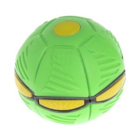 Palla volante che si trasforma in disco di frisbee, FrisBall, per bambini e adulti, verde