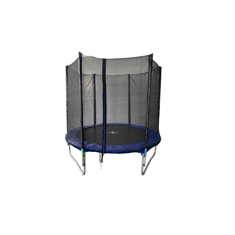 Trampolino per bambini Lumi LUXURY®, struttura in metallo, con sistema di protezione, diametro 244 cm, altezza 239 cm, 6 - 14 anni