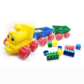 Giocattolo interattivo, treno e blocchi LEGO