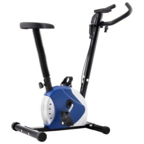 Cyclette con cintura di resistenza, vidaXL, Metallo, 64 x 41 x 104 cm, Blu