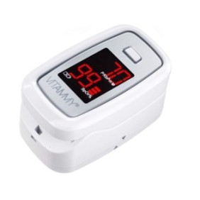 Pulsossimetro Vitammy Sat, schermo luminoso e resistente, indica il livello di saturazione di ossigeno, misura la frequenza cardiaca