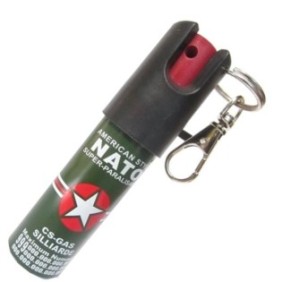 Spray paralizzante NATO, tipo portachiavi, propulsione a getto, 20 ml