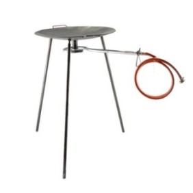 Disco grill, metallo, con bruciatore, gambe, 60,5x79 cm, Perfect Home