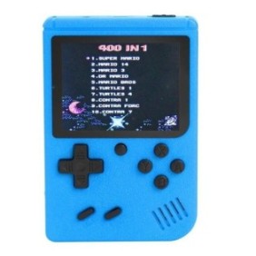 Console Gameboy, 400 in 1, connessione AV TV, schermo da 3 pollici, a colori, Blu, viMAG ®