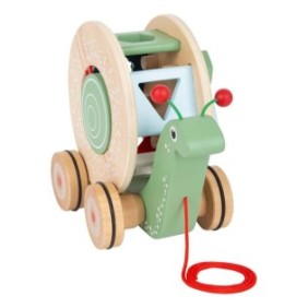 Lumaca - giocattolo educativo in legno con forme e viti, da 12 mesi in su