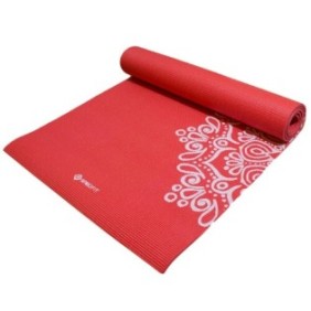 Tappetino specifico per yoga e fitness, 170 x 60 cm, PVC, Rosso