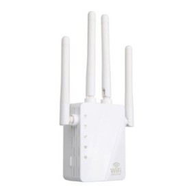 Bigshot U711N Mini Router Wireless, Ripetitore, Amplificatore Segnale WI-FI, 300Mbps, 4 Antenne, Bianco