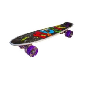 Tavola da skateboard con ruote in silicone, led, 55 cm