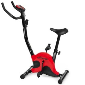 Fitness bike meccanica SPOKEY ONEGO, peso massimo utente 100 kg, nero/rosso