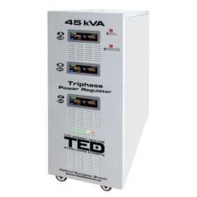 Stabilizzatore di rete massimo 45000VA / 36000W con servomotori, TRIFASE, TED Electric