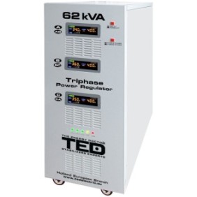 Stabilizzatore di rete massimo 62000VA / 48000W con servomotori, TRIFASE, TED Electric