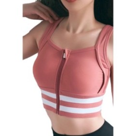 Gilet fitness da donna in spandex, effetto sauna, con cerniera, EFAYN RO, rosa, taglia XL