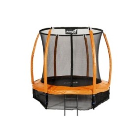 Trampolino da giardino 252 cm arancione Maxy Comfort Plus con rete esterna