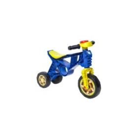 Moto con funzione scooter senza pedali per bambini NOVOKIDS™ EVO Balance Bike, Con clacson, Massimo 30 Kg, 3 ruote, Elevata stabilità, Design futuristico, Blu