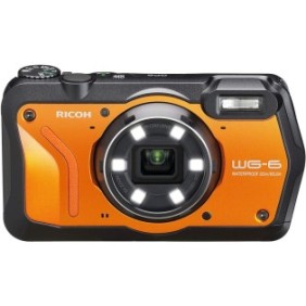 Fotocamera subacquea compatta antiurto impermeabile Ricoh WG-6 da 20 MP arancione