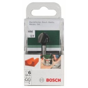 Pialla convessa per legno, R 8mm, gambo 6mm, Bosch Hobby Line