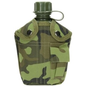 Bottiglia con coperchio MFH, Polietilene, 1 L, Verde