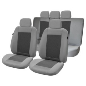 Set coprisedili per auto Smartic®, Lux, 11 pezzi, compatibili con airbag, pieghevoli, 3 strati di materiale, grigio