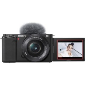 Fotocamera mirrorless Sony Alpha ZV-E10, 24,2 MP, 4K, nera + obiettivo 16-50 mm