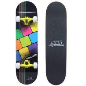 Skateboard Nils Extreme CR3108SN Colore della vita, ABEC-7, 78 x 20 cm