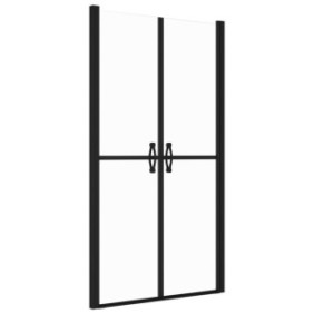 Porta doccia, vidaXL, vetro di sicurezza-alluminio, 76 x 190 cm, nero