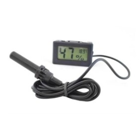 Termometro/Igrometro, Iso Trade, Display LCD, 4,8x2,8x1,5 cm, Nero