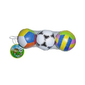 Set di 3 palline morbide, AK Sports, 10 cm, Multicolor