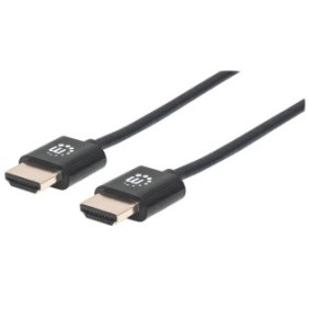 Cavo HDMI maschio - HDMI maschio, ultra sottile, 0,5 M, Manhattan, Nero, ICOC HDMI-SLM-005
