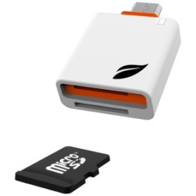 Leef USB - Lettore di schede SD per telefoni/tablet Android, bianco