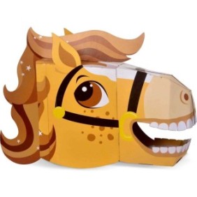 Maschera da cavallo 3D, artigianato Fiesta