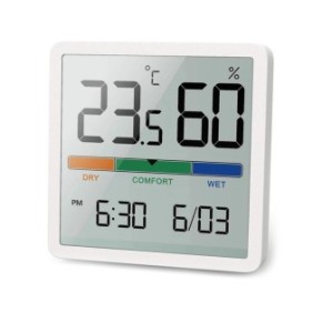 Termometro e igrometro digitale con display data/ora, Xiaomi MIIIW, Bianco