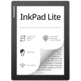 Lettore di eBook PocketBook Inkpad Lite, touch screen 9.7" E Ink Carta™, 825 × 1200 pixel, 150 dpi, 8 GB, sensori G, SMARTlight, WiFi, grigio