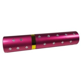 Scossa elettrica portatile Deliny® a forma di rossetto, da donna, con LED, rosa