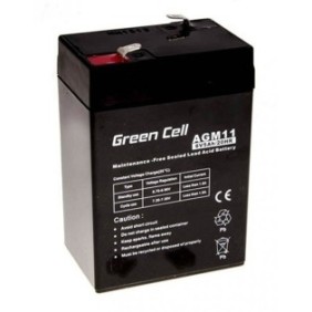 Batteria cella verde 6v 5ah (4,6mm) 5000mah vrla agm