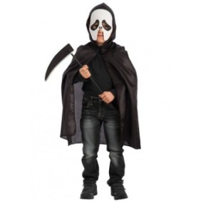 Set Halloween per bambini fantasma nero con maschera, 5-9 anni