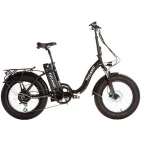 Bicicletta elettrica Tucano, grigia, 20 pollici, motore 250 W, batteria agli ioni di litio 48 V 10 Ah