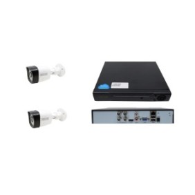 Sistema di sorveglianza composto da 2 telecamere professionali 2 MP 20m IR, DVR 4 canali, Rovision