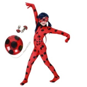 Set costume Miraculous Ladybug per bambina e YO-YO, 5 - 6 anni M