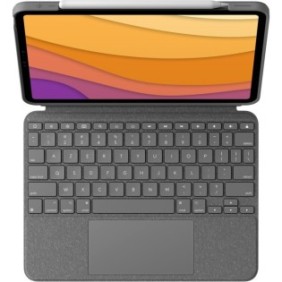 Cover per tastiera Logitech Combo Touch per iPad Air (4a generazione), 12,9", trackpad, layout francese, grigio Oxford