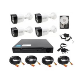 Sistema di sorveglianza CCTV Kit DVR 4 telecamere esterne/interne, 1 HDMI, 220 volt, izowe