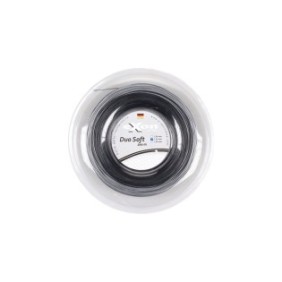 Corda da tennis eXon Duo Soft, nero-argento, 200 m, 1,25