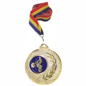 Medaglia d'Oro Motociclismo Fuoristrada con cordino tricolore da 11 mm