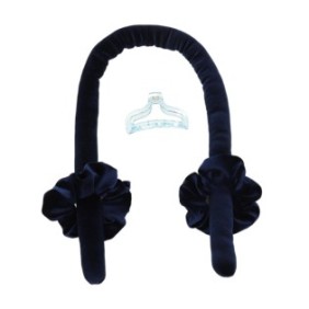 Ferro arricciacapelli senza calore, per capelli ricci, accessori inclusi, in velluto, 88 cm, Blu